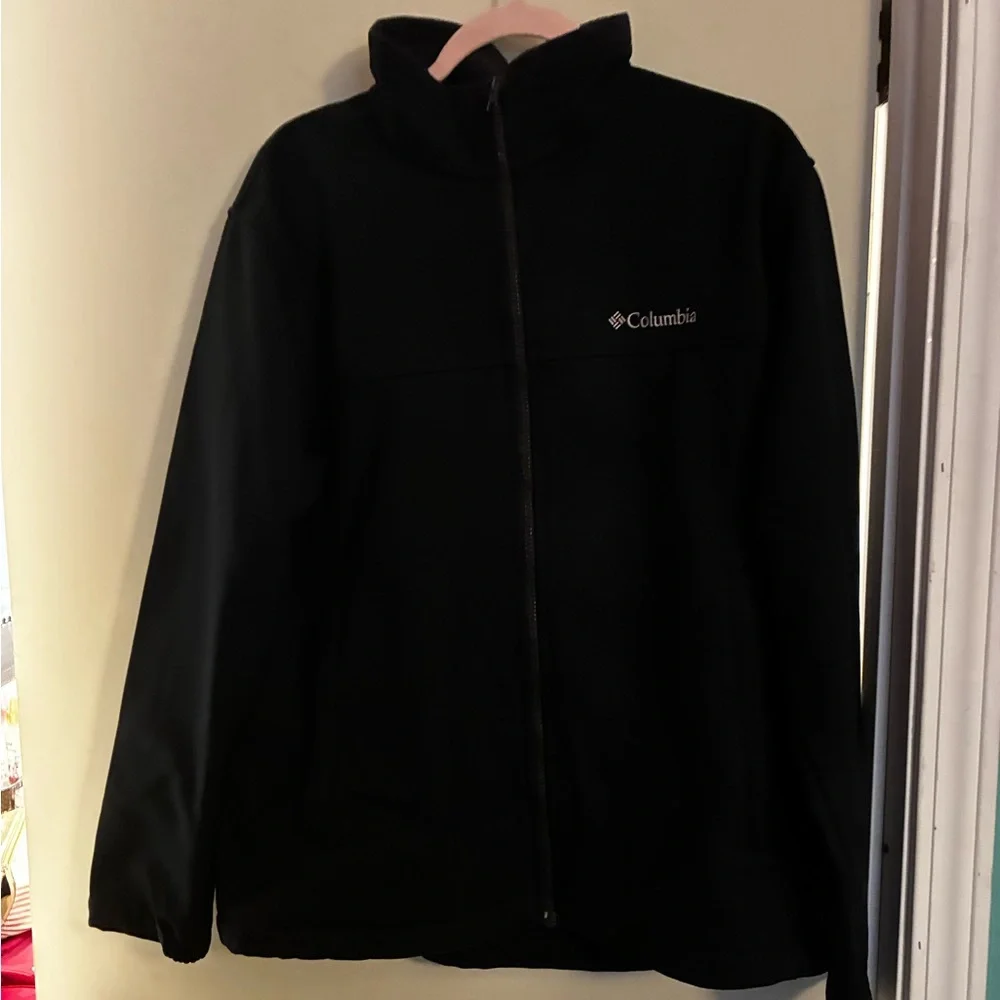 Columbia Black Full-Zip Jacket 100% Polyester (L) Omni Shield - Picture 1 of 9